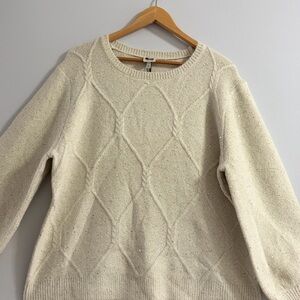 Anne Klein Cream Cable Knit Sweater